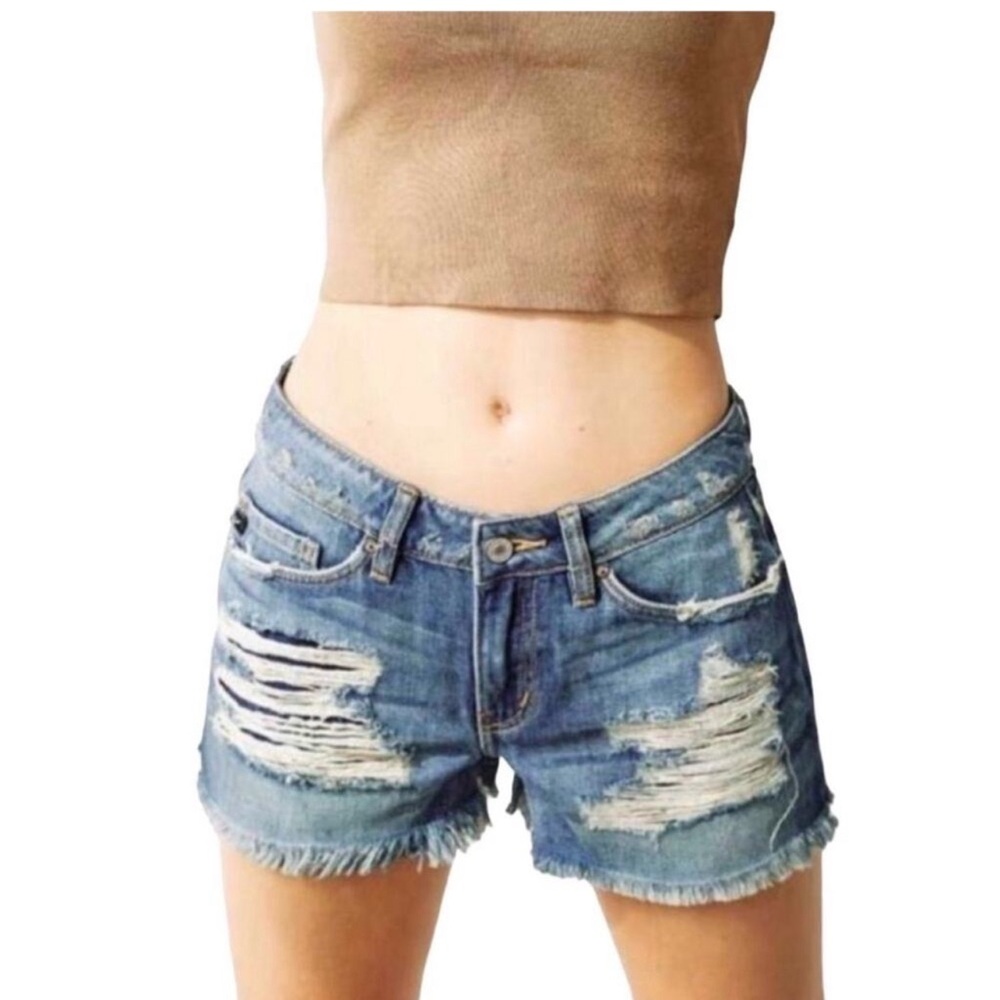Women’s KanCan denim distressed jean shorts